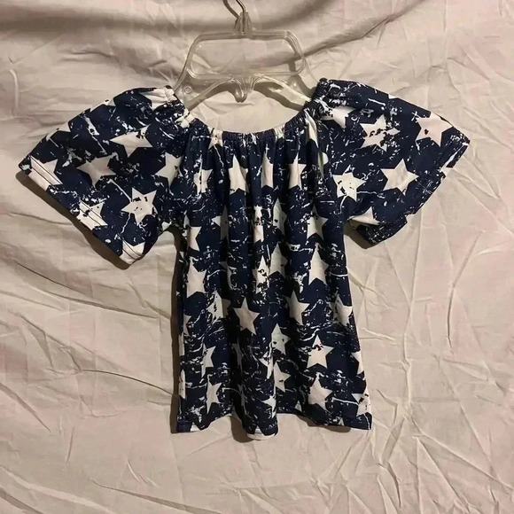 Toddler Girls Patriotic American Flag Outfit 4T - Picture 5 of 8